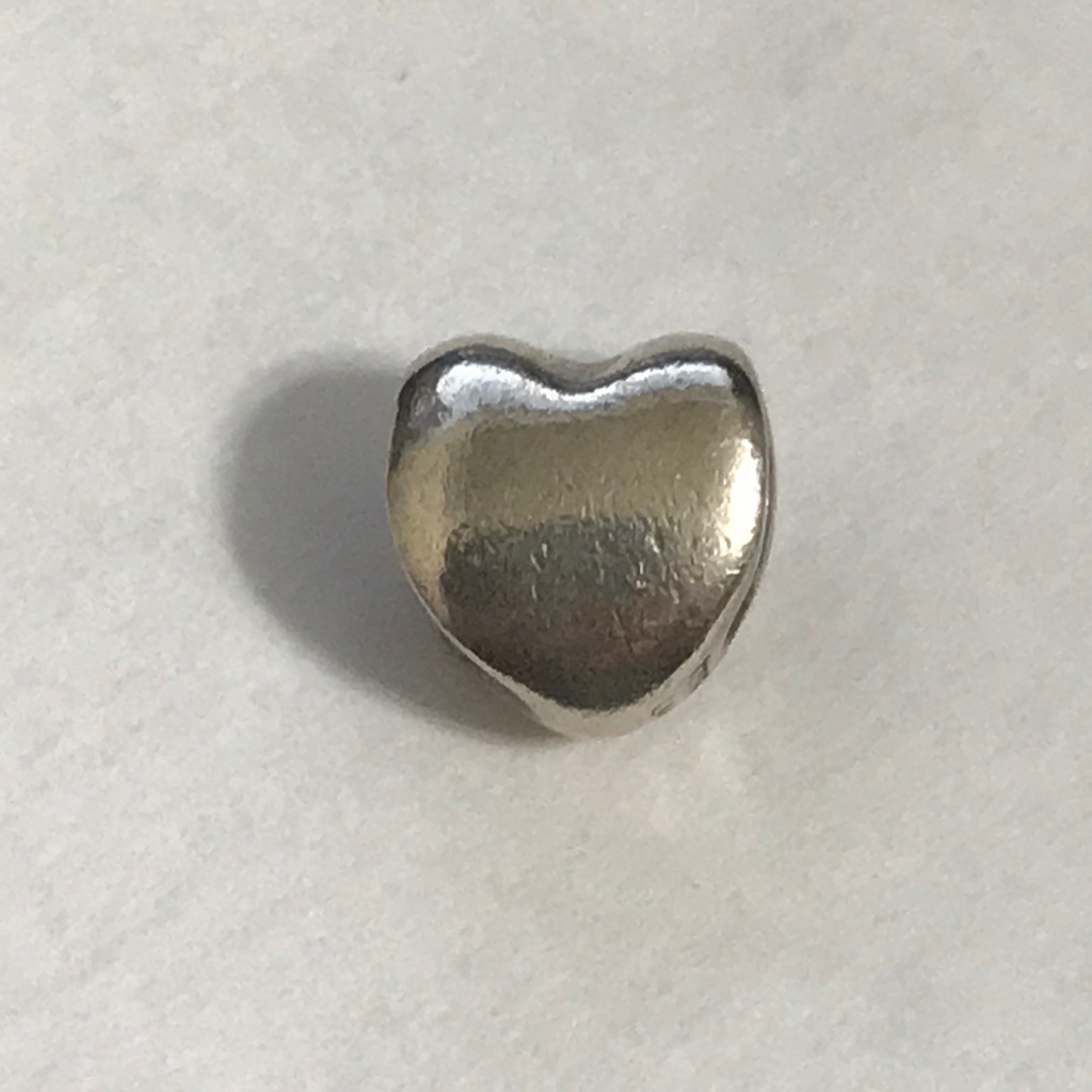Retired Trollbeads Silver Heart Bead Charm Laa 28$